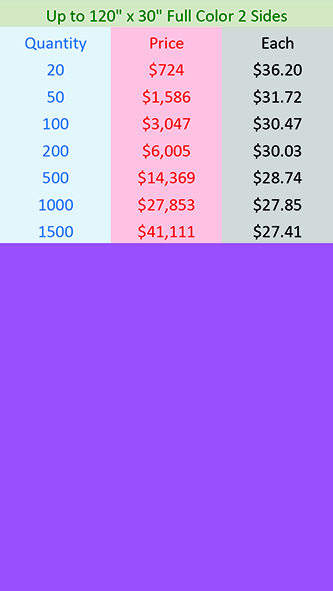 120-inx30-in Coroplast Printed in Full Color on 2 Sides